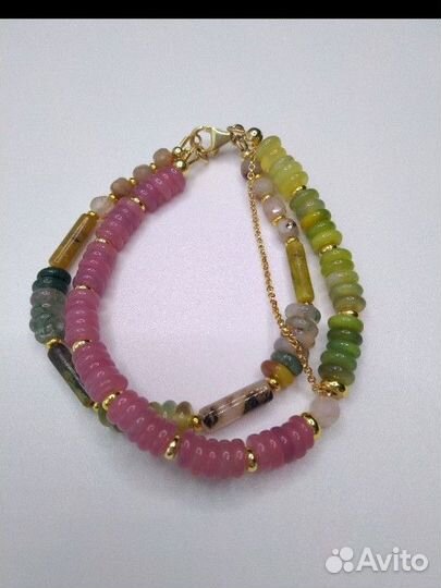 Браслет из агата и халцедона