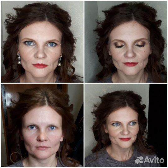 Макияж, локоны