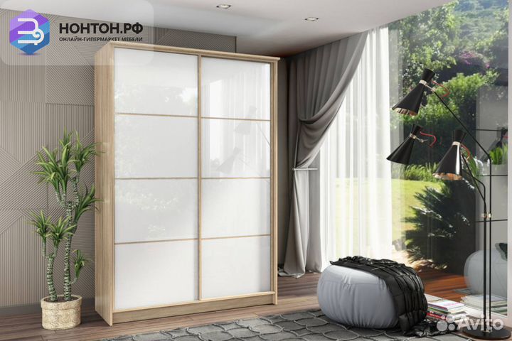 Шкаф-купе Байкал-2 стл.268.11 дуб сонома / белый г