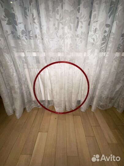 Обруч гимнастический красный с чехлом