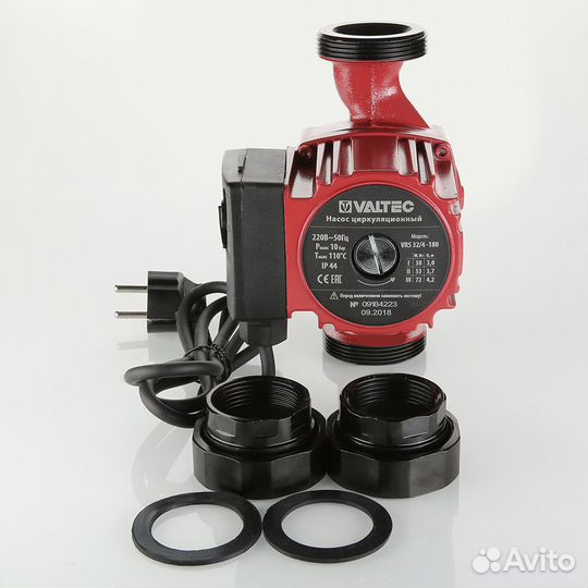 Насос циркуляционный valtec RS 32/4-180 с гайками