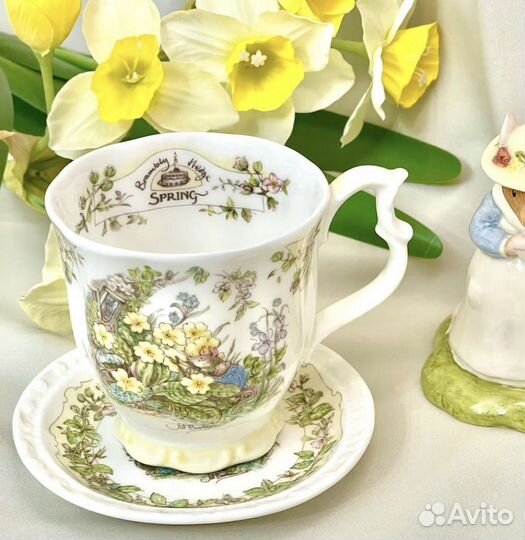 Большая кружка и тарелочка Ежевичная поляна