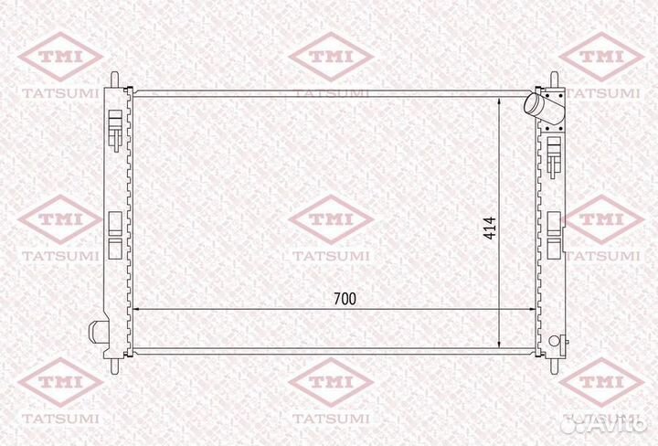 Tatsumi TGA1022 Радиатор системы охлаждения
