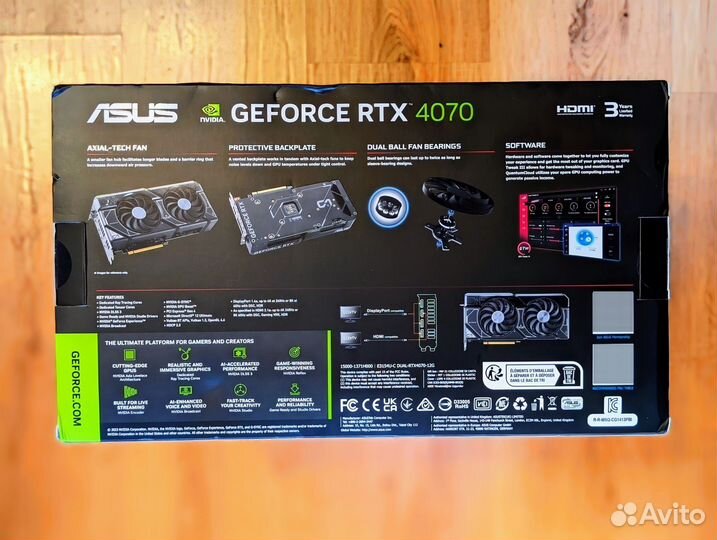 Asus RTX 4070 Dual 12GB GeForce