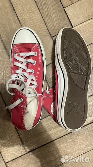 Кеды converse черные 37.5. красные -38. размер ори