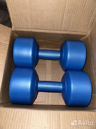 Спортивный инвентарь (гантели и коврик)