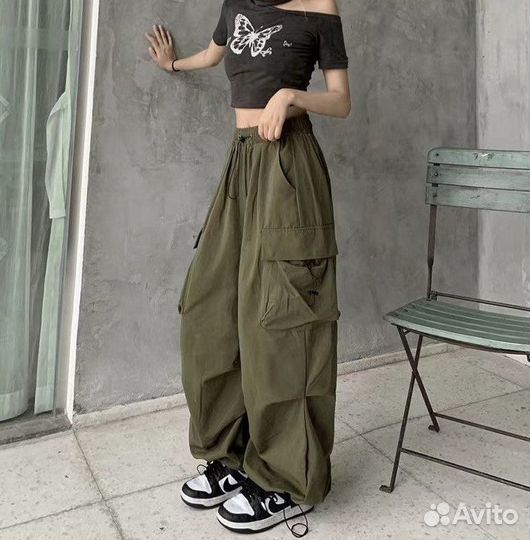 Базовые Штаны Карго Парашюты Унисекс