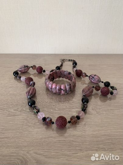 Бусы из натуральных камней винтаж