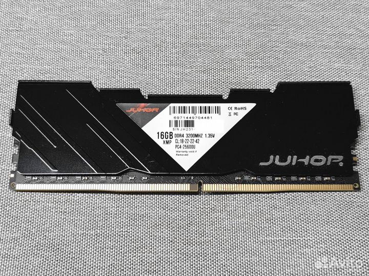 DDR4 32 Gb (16 x 2) 3200 Mhz CL18 Juhor, новая