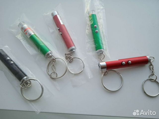 Фонарик-брелок светодиодный с лазер. указкой
