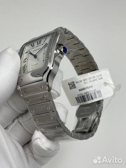 Часы cartier santos white dial