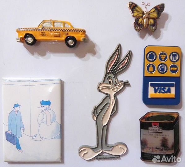 Магниты разных стран на холодильник