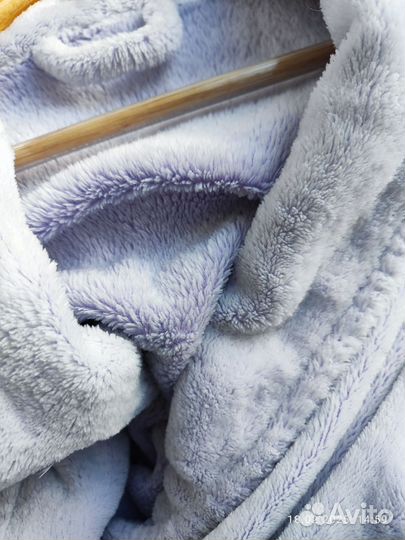 Халат домашний сиреневый плюшевый велсофт