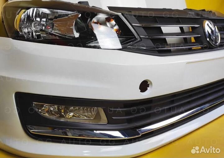 Бампер передний Белый Volkswagen Polo 5 15-20