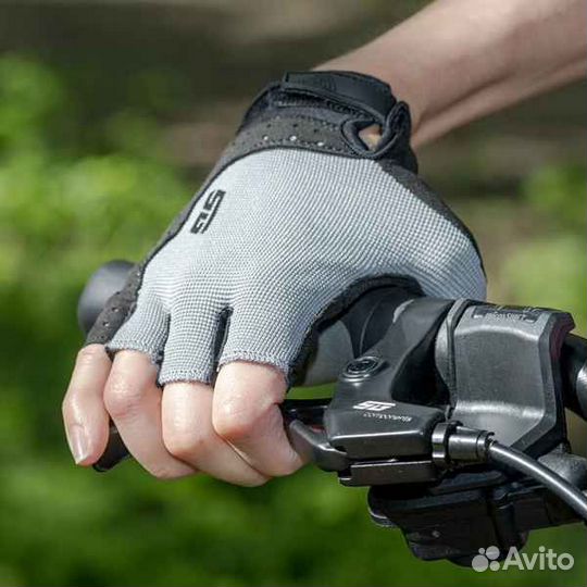 Велоперчатки STG Fit Skin, размер M, серый с черным