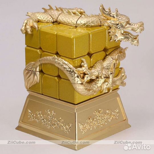 Коллекционный кубик рубика Dragon Metal Cube 3х3