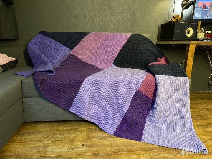 Одеяло плед покрывало вязаное