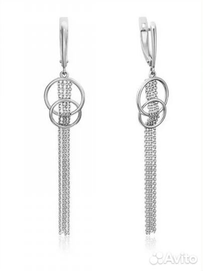 Серебряные серьги platina