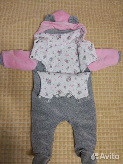 Комбинезон для девочки утеплённый