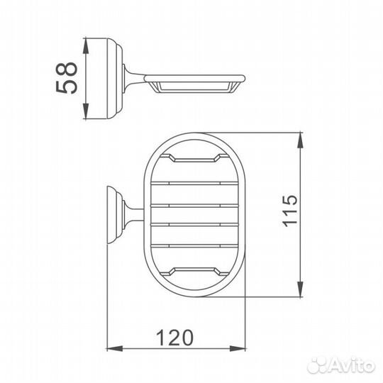 Мыльница Maretti Karla KA8011010, хром