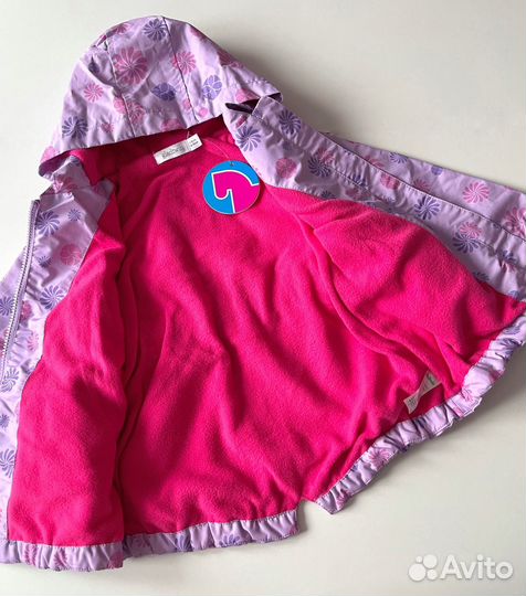 Куртка ветровка на флисе для девочки 92/98