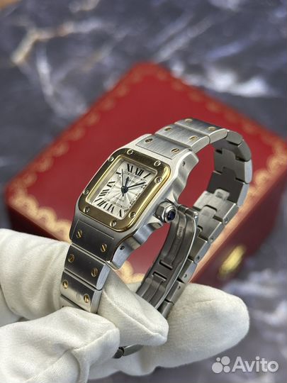 Cartier Santos Galbee White Roman Automatic