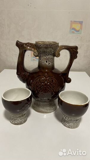 Керамический кувшин со стаканами, СССР