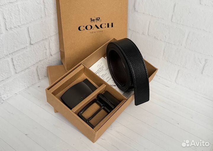 Ремень кожаный Coach