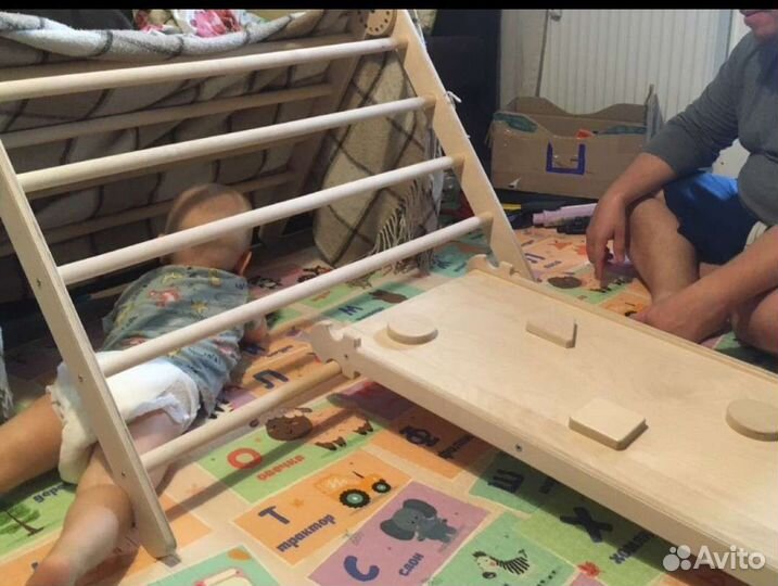 Треугольник Пиклера 2-х секц.с горкой скалодромом