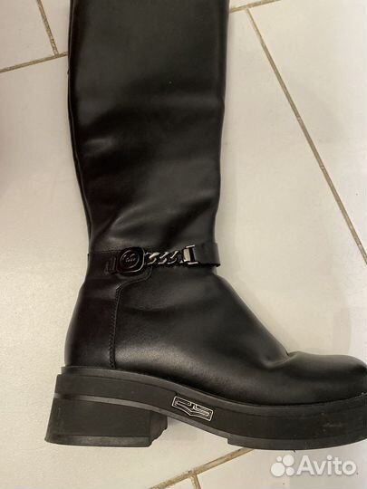 Сапоги кожаные зимние 39