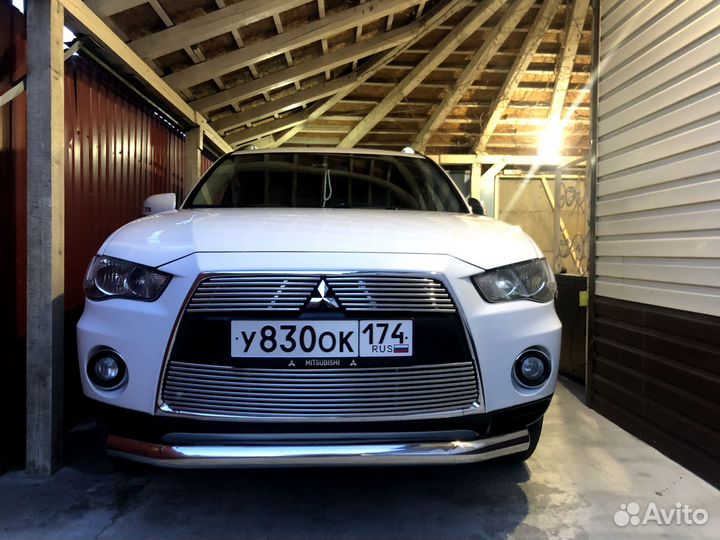 Защита бампера mitsubishi outlander xl
