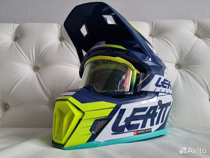 Шлем Leatt Moto 7.5 Helmet Kit Navy Blue + очки