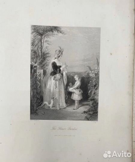 Антикварная гравюра,1850 год