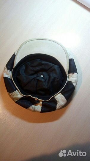 Кепка из натуральной кожи