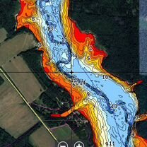 Карта глубин Десногорское вдхр. на эхолот Lowrance