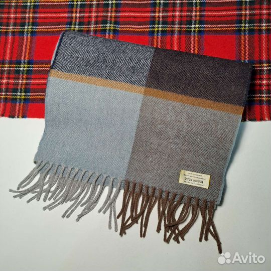 Винтажный шерстяной шарф made in Scotland