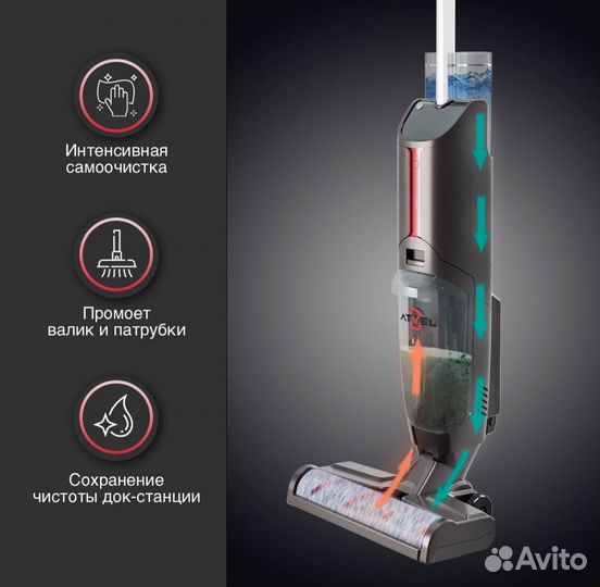 Моющий беспроводной вертикальный Atvel F16