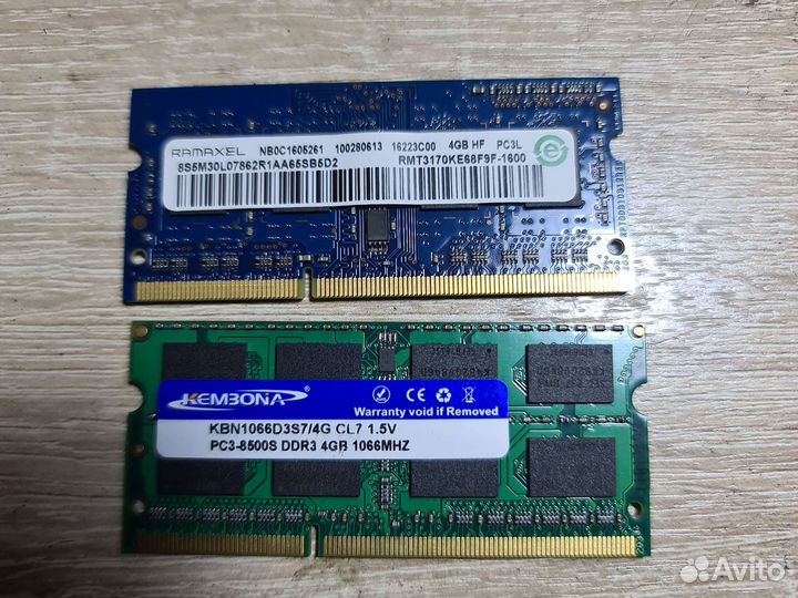 Оперативная память ddr3 для ноутбука 4gb