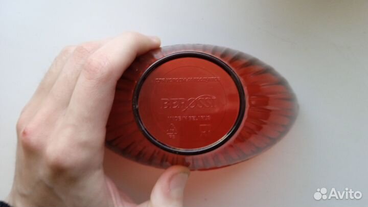 Набор креманок Berossi (красный п/прозрачный)