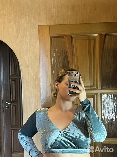 Замшевый топ