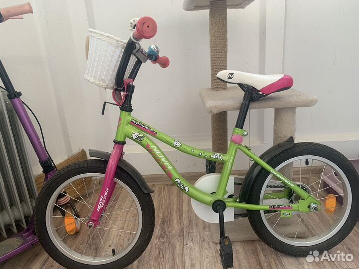 Велосипеддетский для девочки с корзинкой