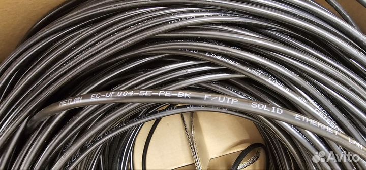 Кабель витая пара уличная netlan с f/utp pe bk