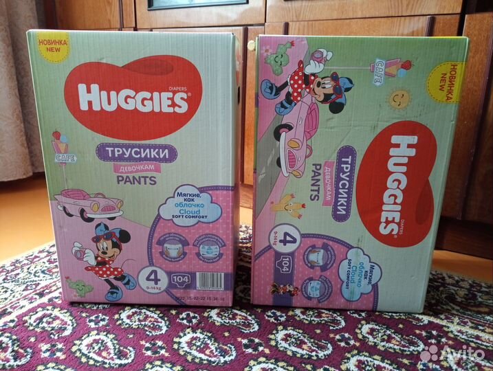 Подгузники трусики Huggies 4, 104 шт