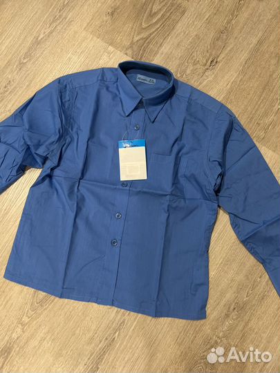 Рубашка детская синяя