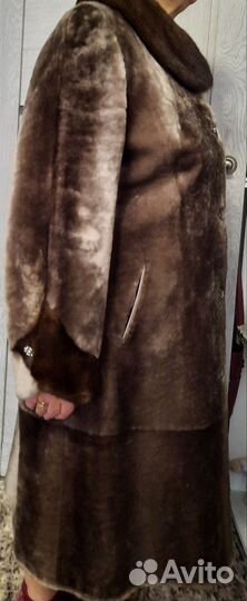 Шуба мутоновая с норкой