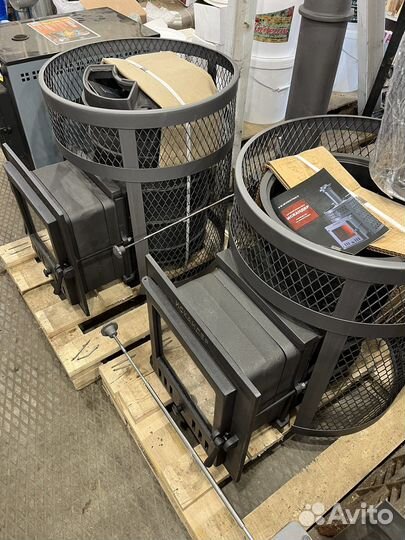 Чугунная печь для бани Гефест Искандер 18(М) Сетка