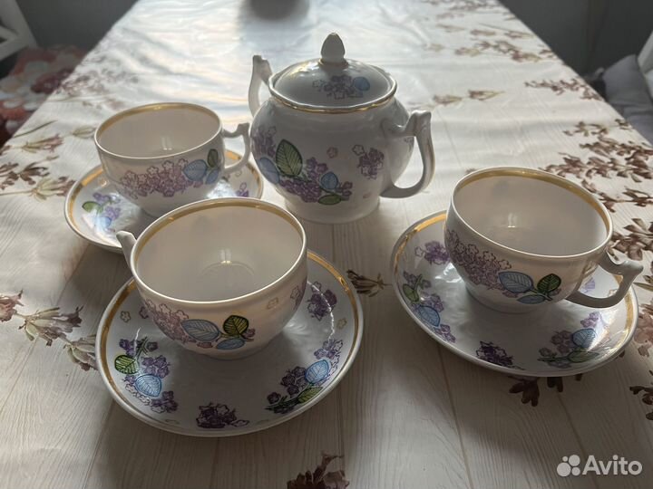 Чайный сервиз Дмитриевский фарфоровый завод