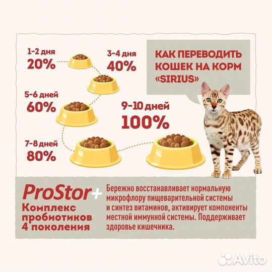 Сухой корм премиум-класса sirius для кошек