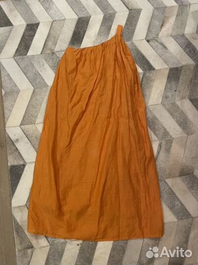 12 storeez платье сарафан лён