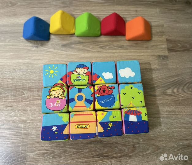 Мягкие обучающие кубики к’s kids